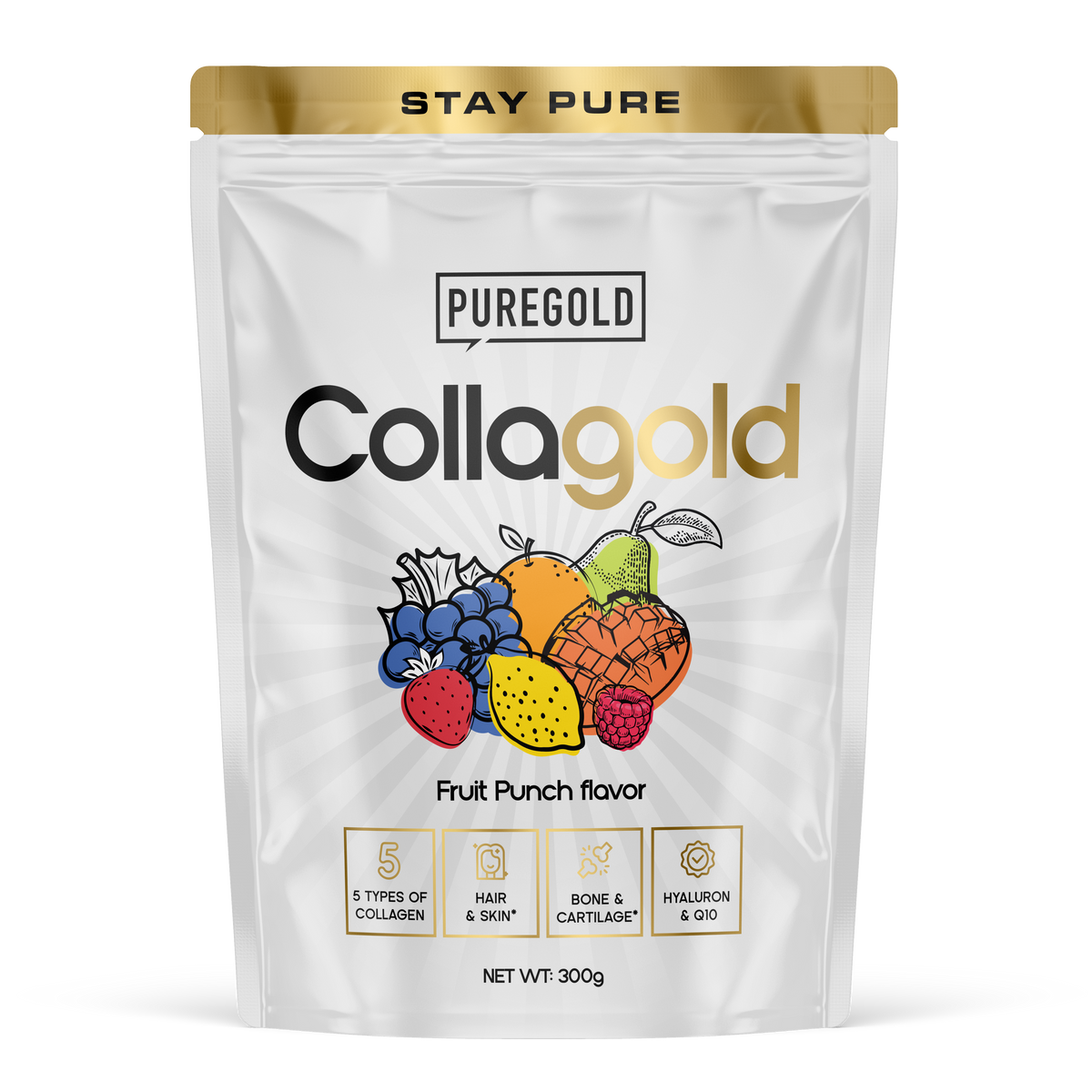 Colágeno CollaGold Pure Gold 300 g Sabores