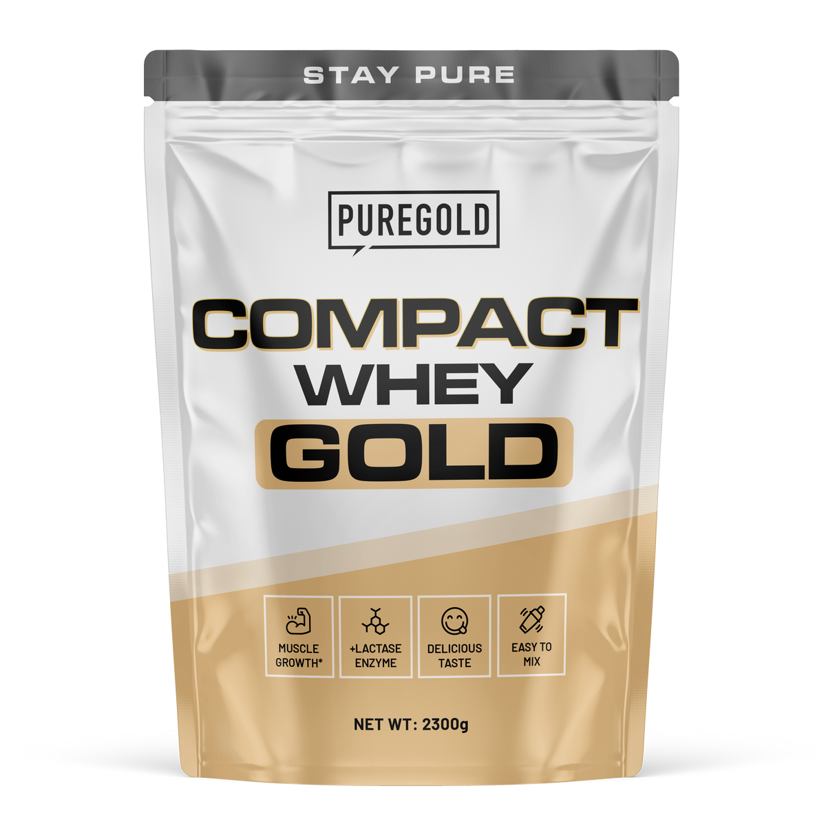 Proteína Pure Gold Protein Compact Whey 2300 g 71 porciones