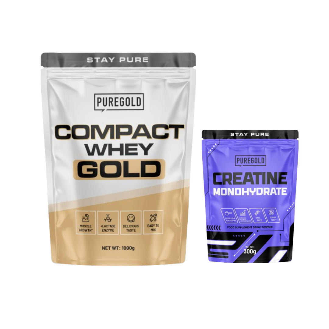 PACK Pure Gold Proteína Compact whey 1000g + Creatinas 300g PURE GOLD