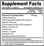 Quemador de grasas Paranoic 90 caps